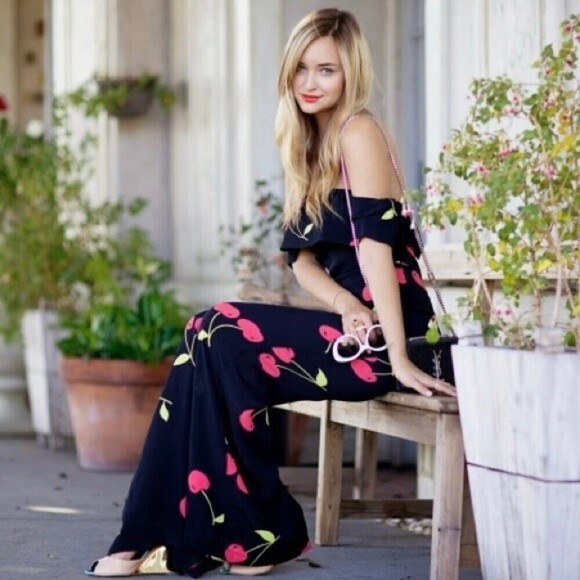 Reformation Jumpsuit Cherry Print - Picture 3 of 16